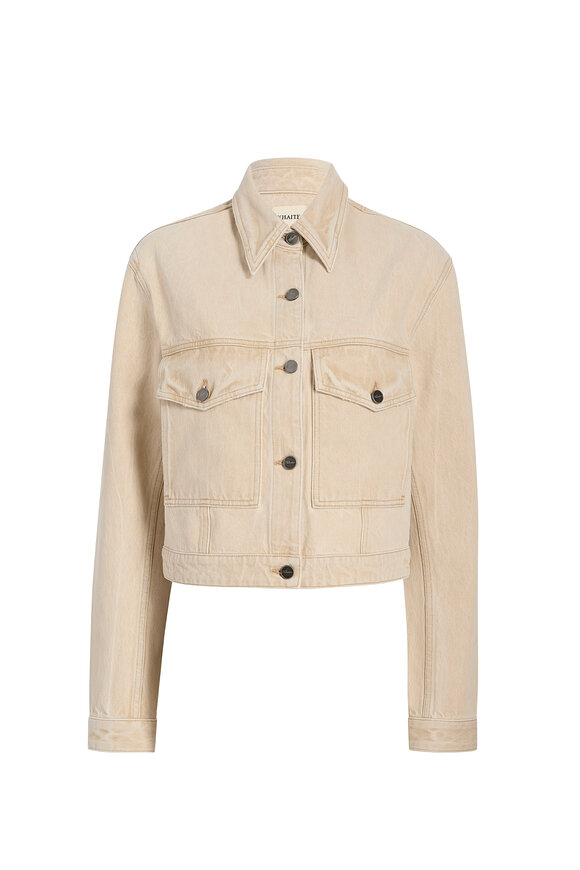 Khaite Tomer Beige Denim Jacket - view 1