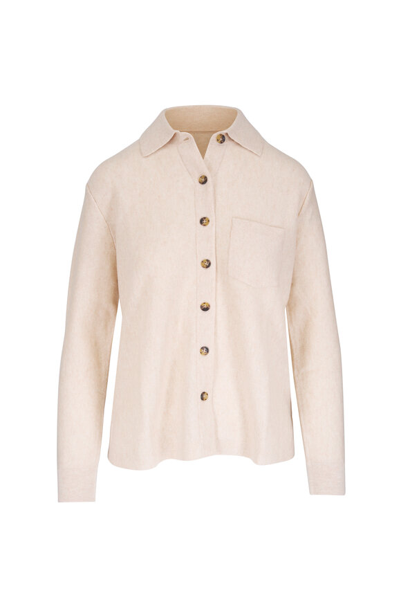 Kinross Sandstone & Pearl Cashmere Cardigan - view 1