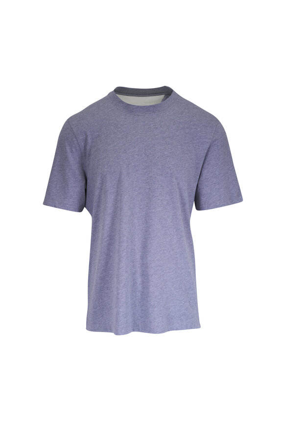 Brunello Cucinelli Gray Cotton Crewneck T-Shirt