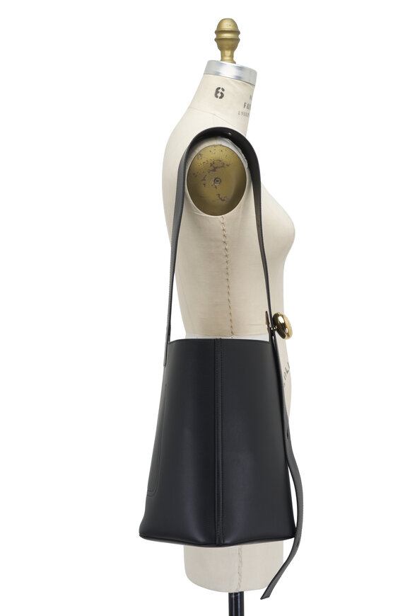 Loewe - Medium Pebble Black Leather Bucket Bag