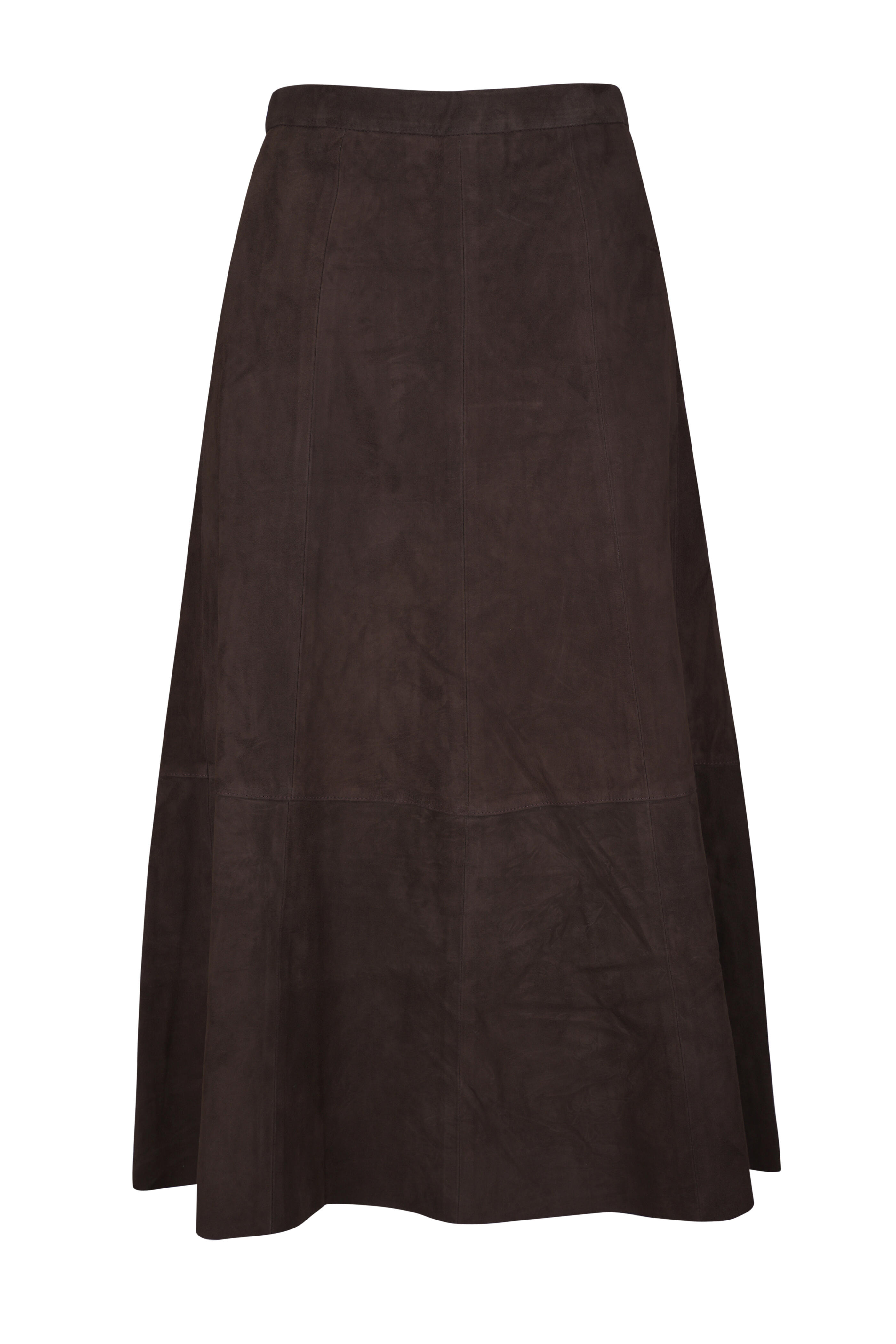 Vince - Deep Espresso Suede Flared Skirt