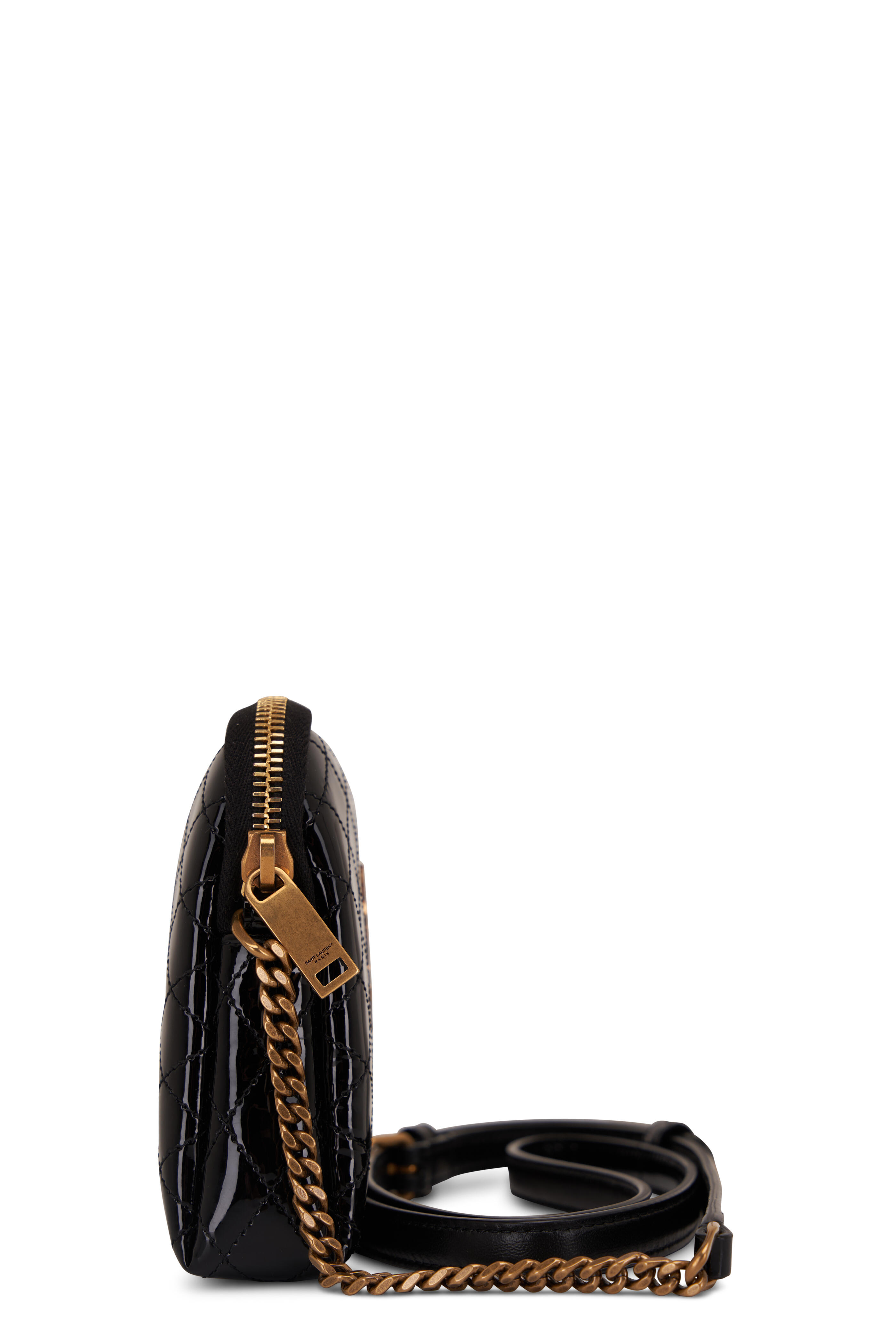 Gaby Patent Leather Shoulder Bag in Black - Saint Laurent