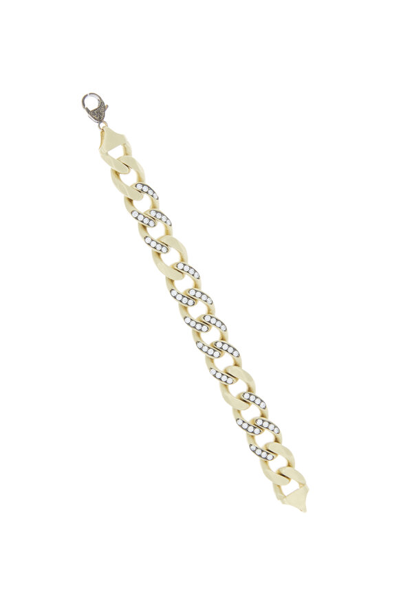 Sylva & Cie - 18K Yellow Gold Diamond Link Bracelet