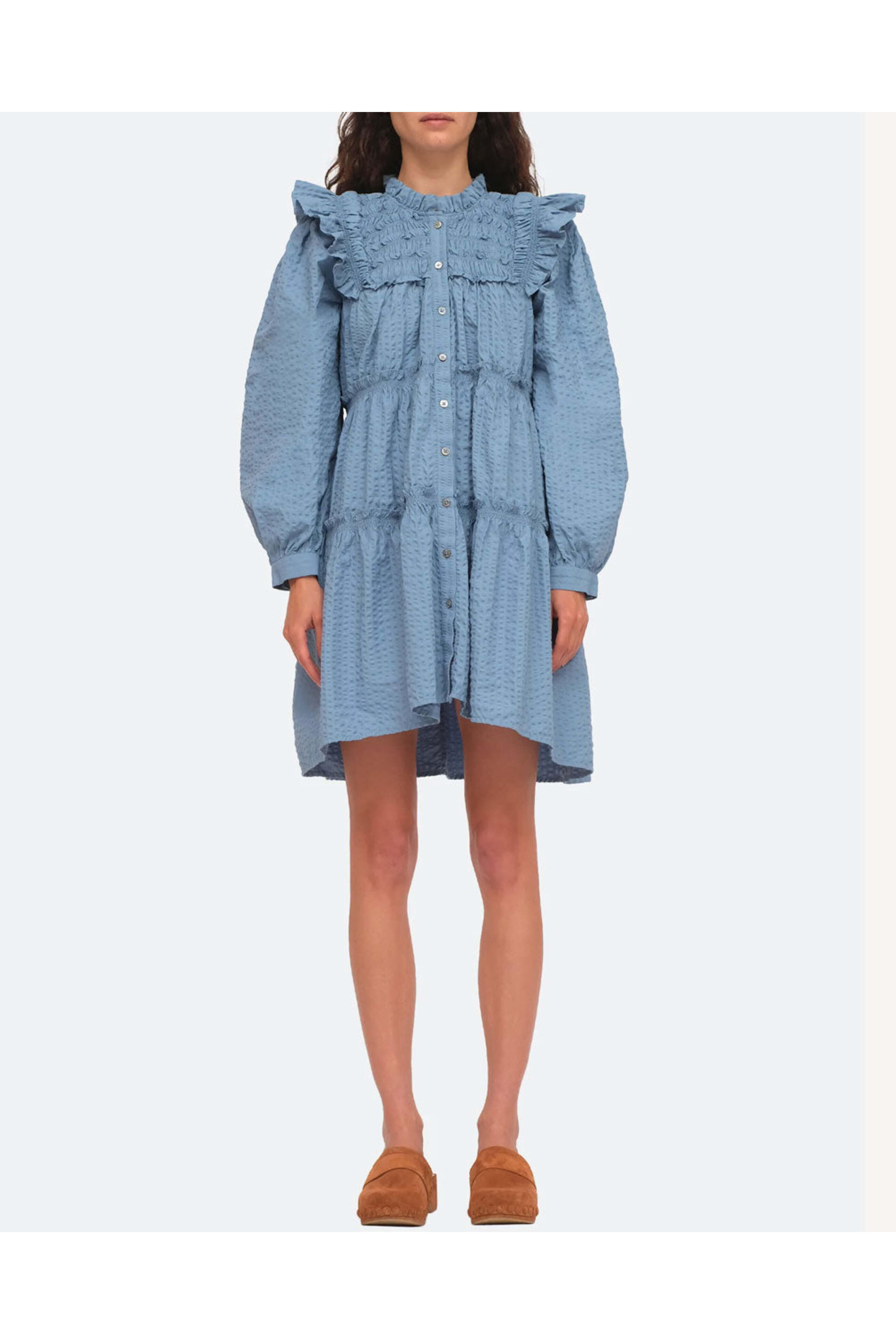 Sea NYC - Blue Sevyn Seersucker Dress