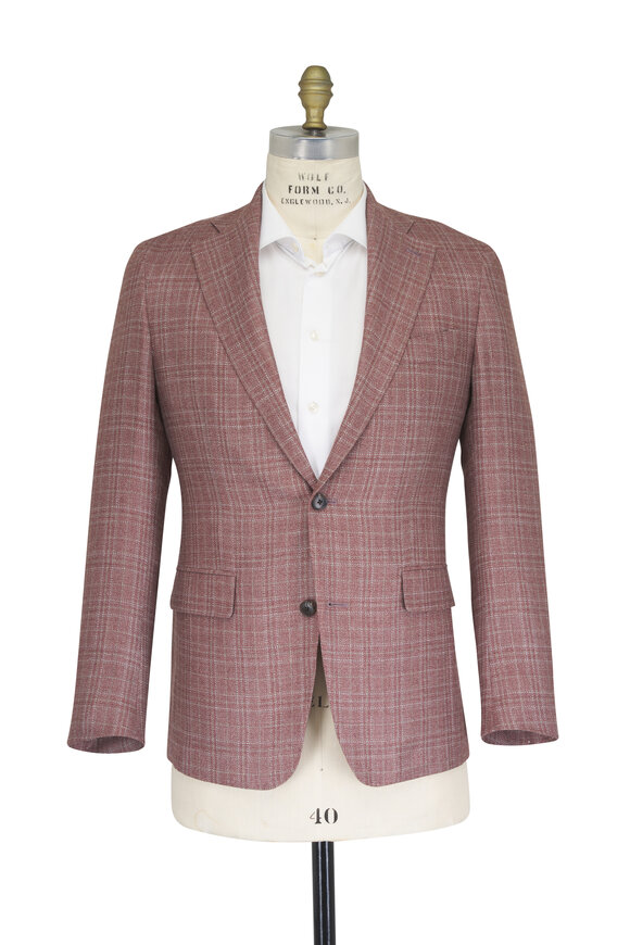 Atelier Munro Pink Check Wool, Silk & Linen Sportcoat - view 4