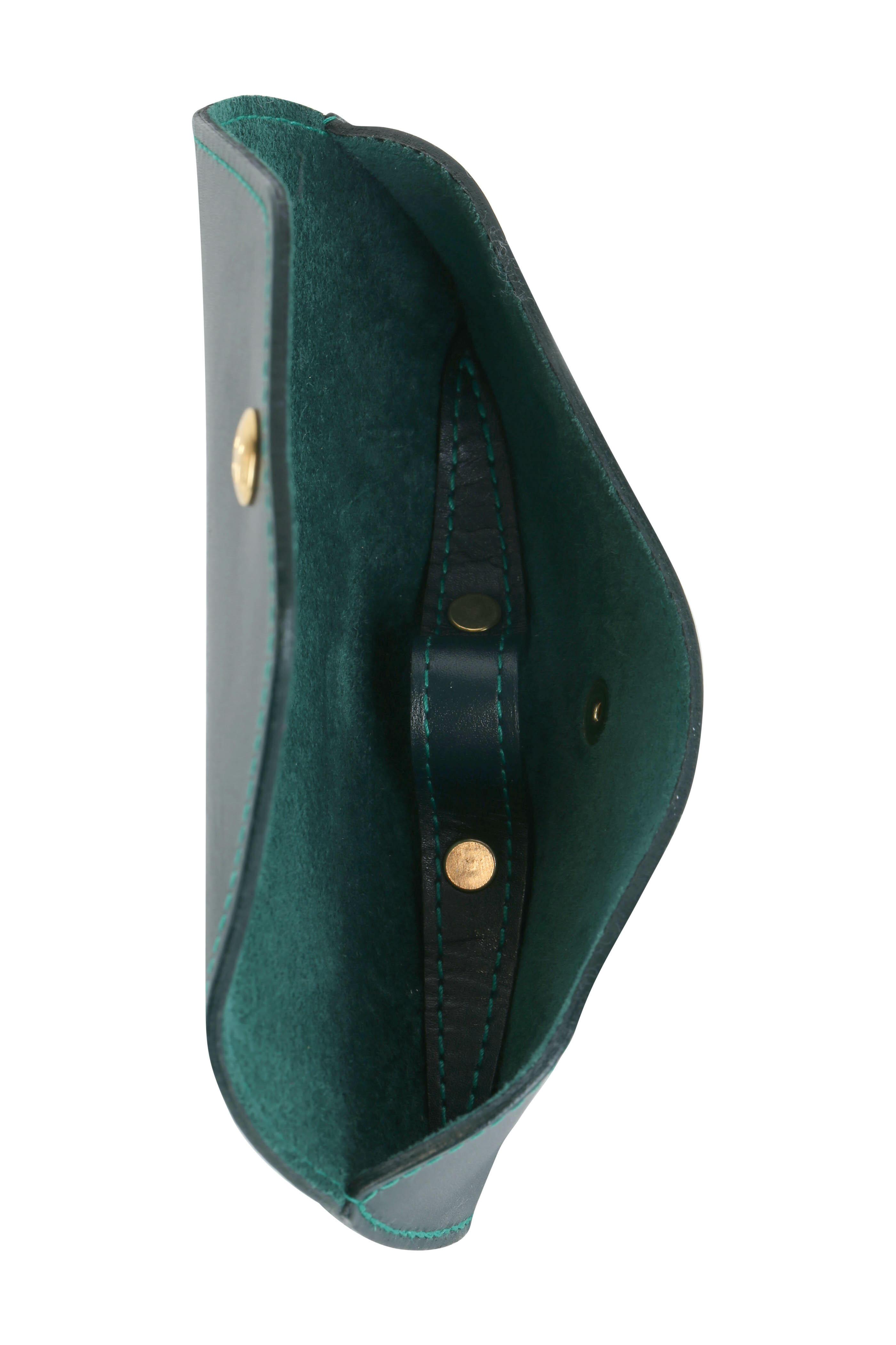 Ettinger Leather - Spectrum Green Leather Glasses Case