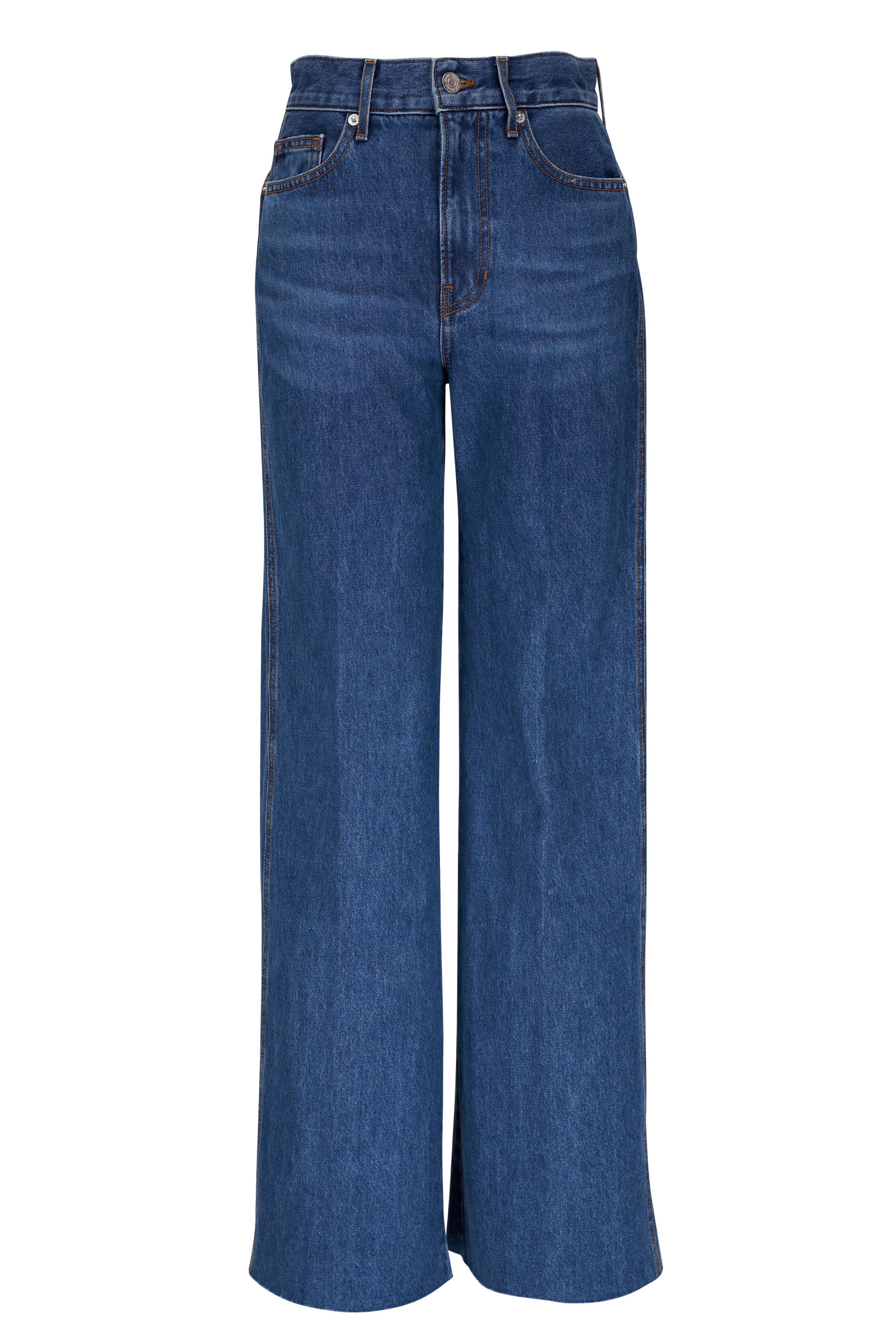 Veronica Beard - Taylor High Rise Blue Wide Leg Jean