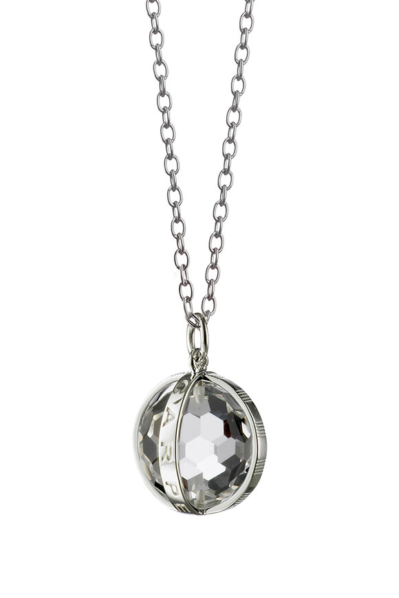 Monica Rich Kosann - Sterling Silver Crystal Carpe Diem Necklace