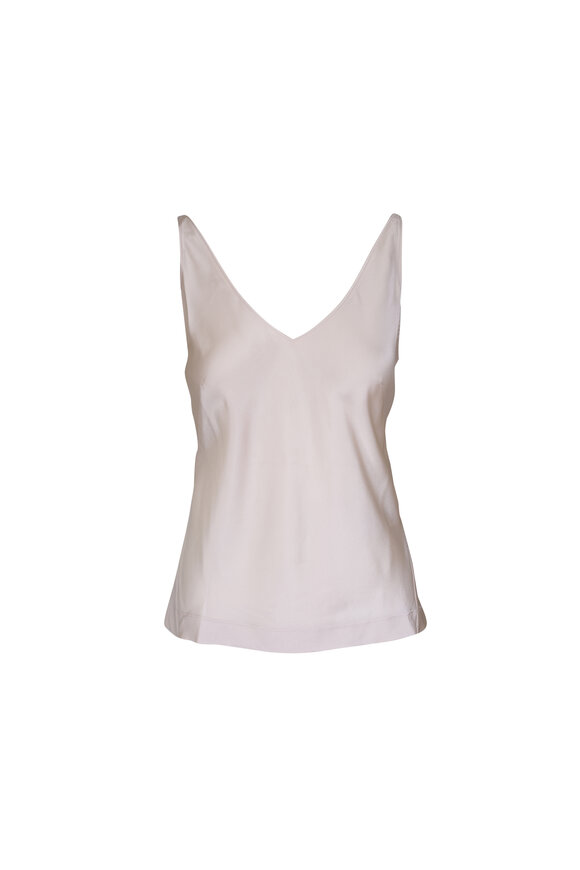 Dorothee Schumacher Sense Of Shine White Silk Top
