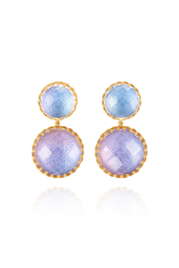 Larkspur & Hawk 18k Yellow Gold Tie Die Drop Earring