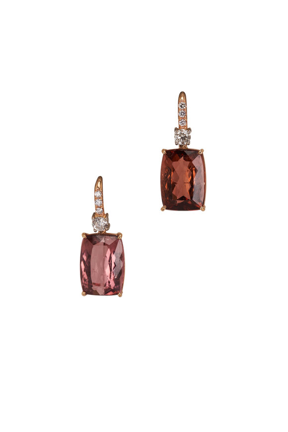 Irene Neuwirth Gemmy Gem Pink Tourmaline & Diamond Earrings