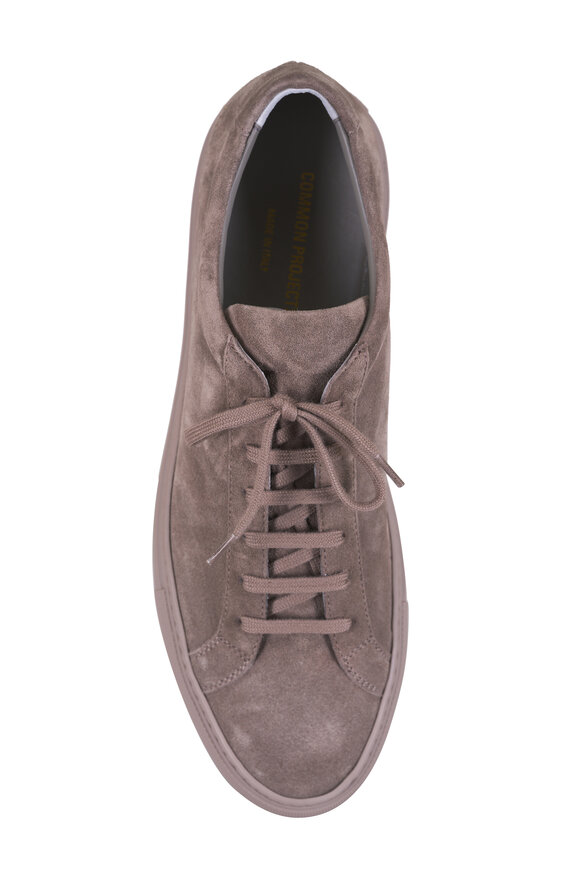 Common Projects Achilles Premium Taupe Suede Sneaker - view 3