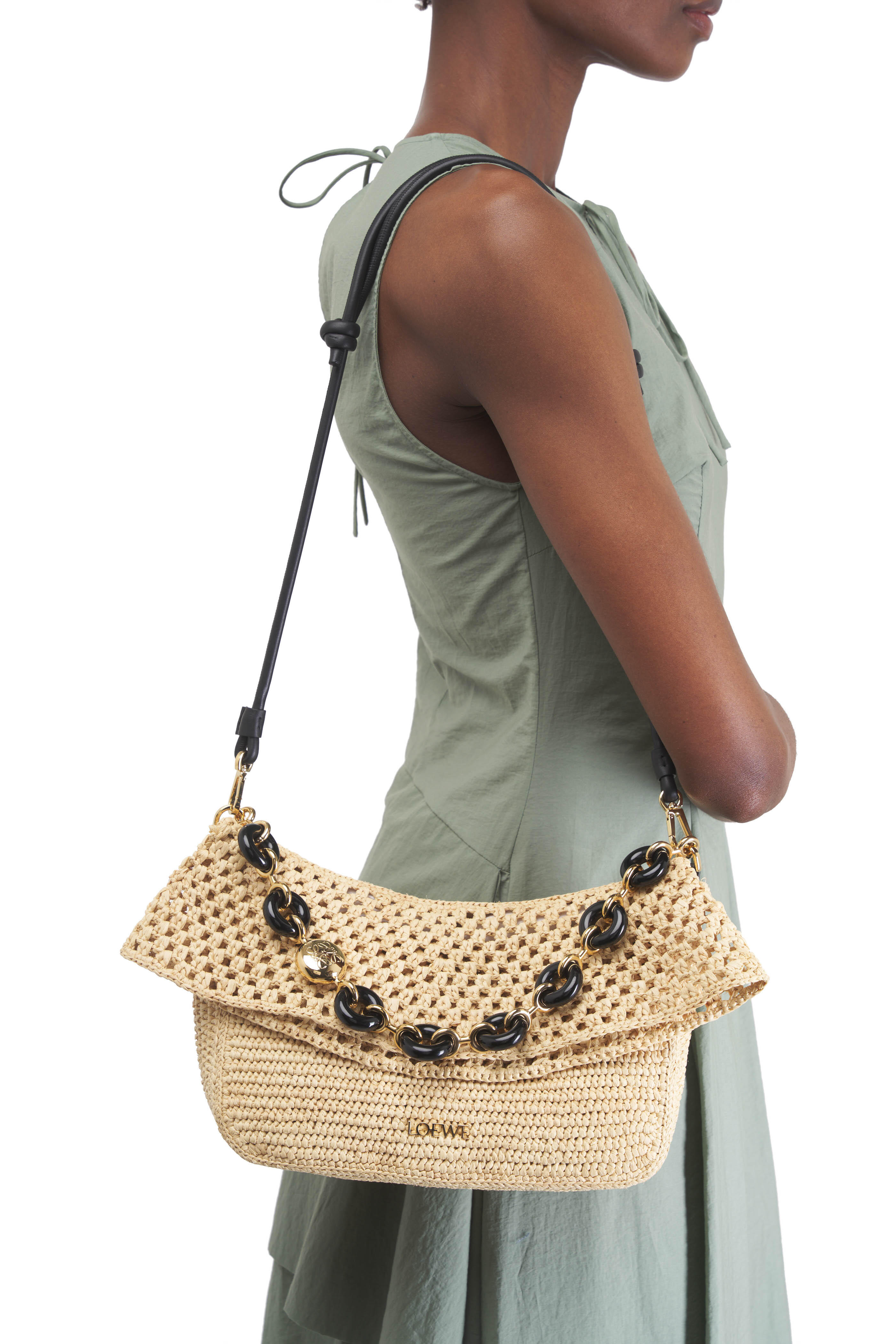 Loewe - Ola Natural Small Fold Over Chain Bag | Mitchell Stores Loewe - Ola Natural Small Fold Over Chain Bag | Mitchell Stores