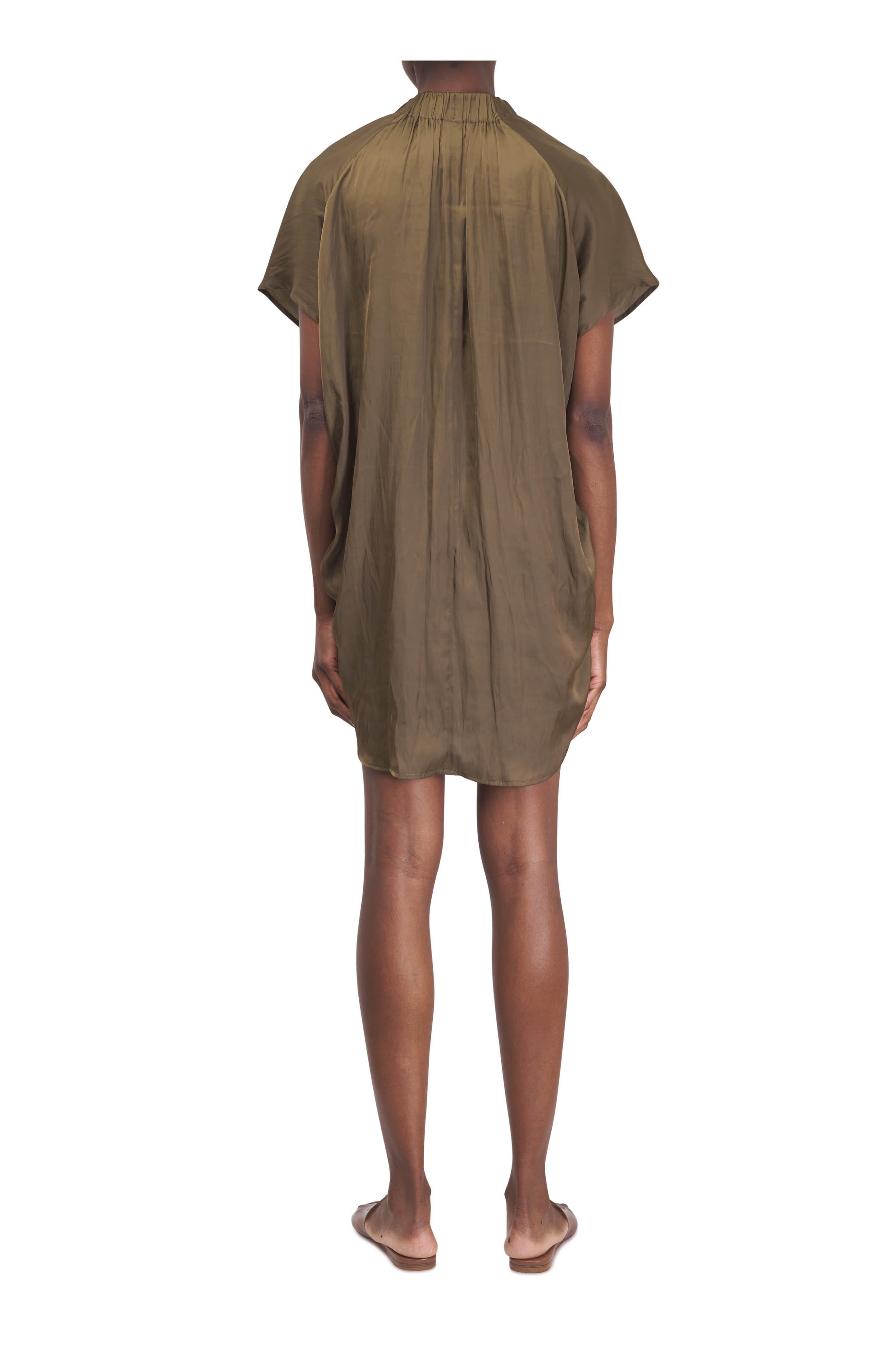 Zero + Maria Cornejo - Olive Ruched Circle Tunic