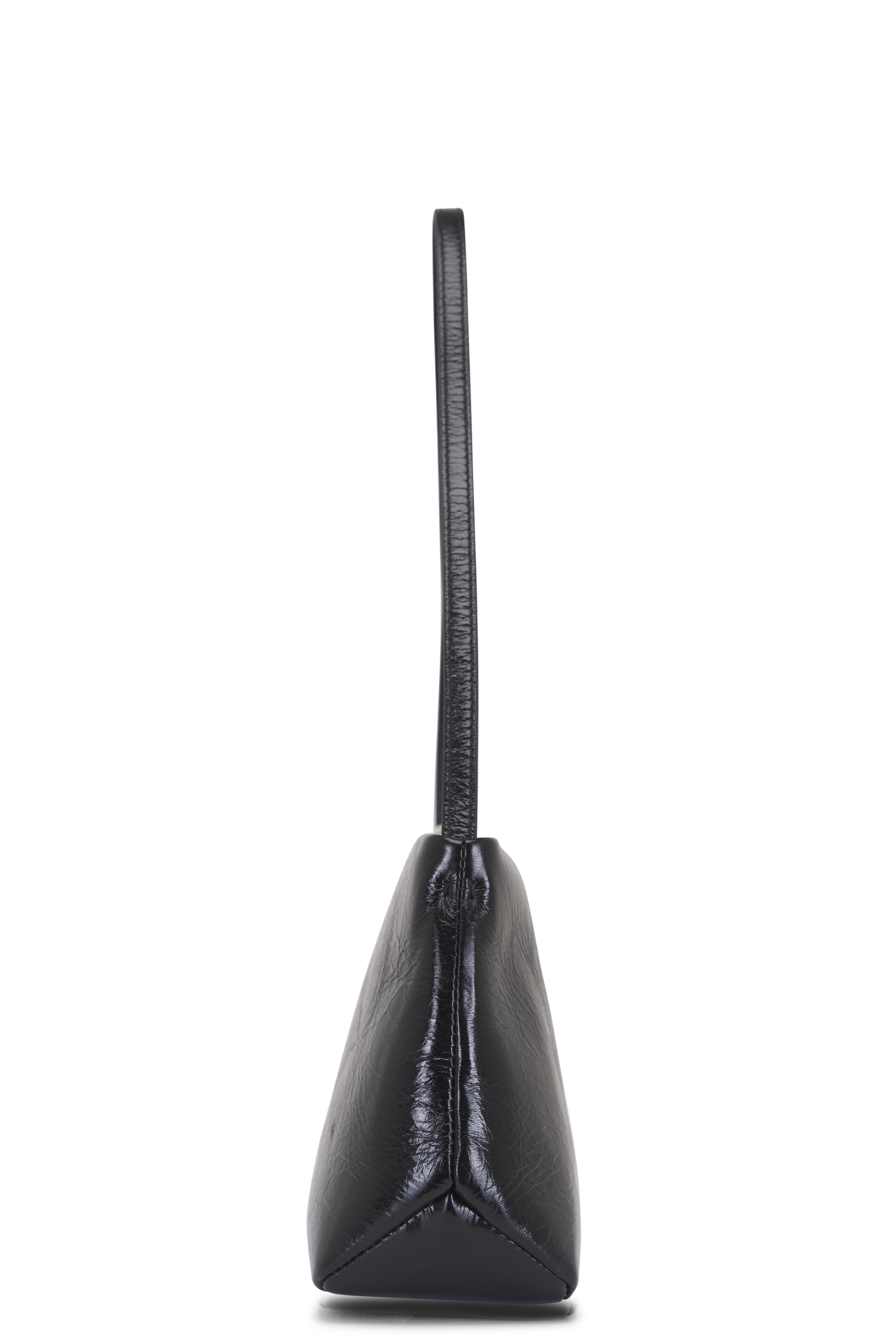 Jil Sander - Jewel Zip Black Leather Shoulder Bag