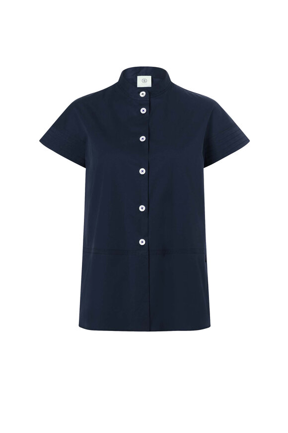 Bogner - Elara Fashion Navy Short Sleeve Button Down