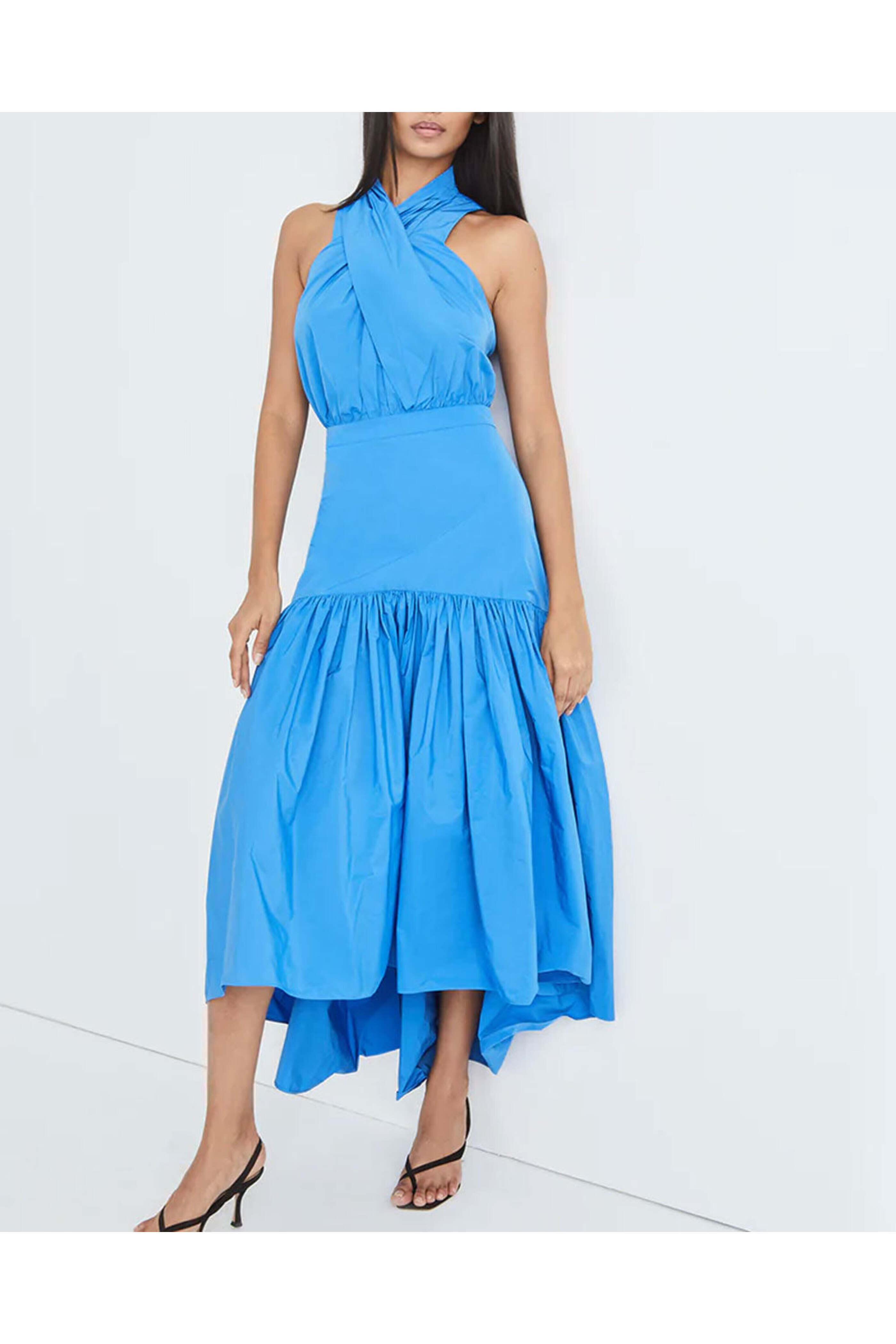 Veronica Beard - Bluebell Radley Halter Neck Midi Dress