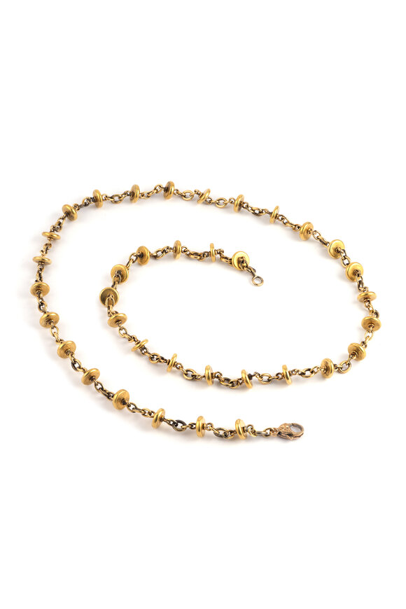 Sylva & Cie Gold Rondell Handmade Link Chain