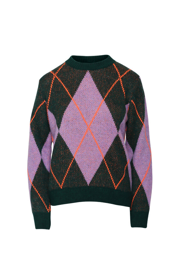 Essentiel Antwerp Iberlin Green Jacquard Knit Pullover