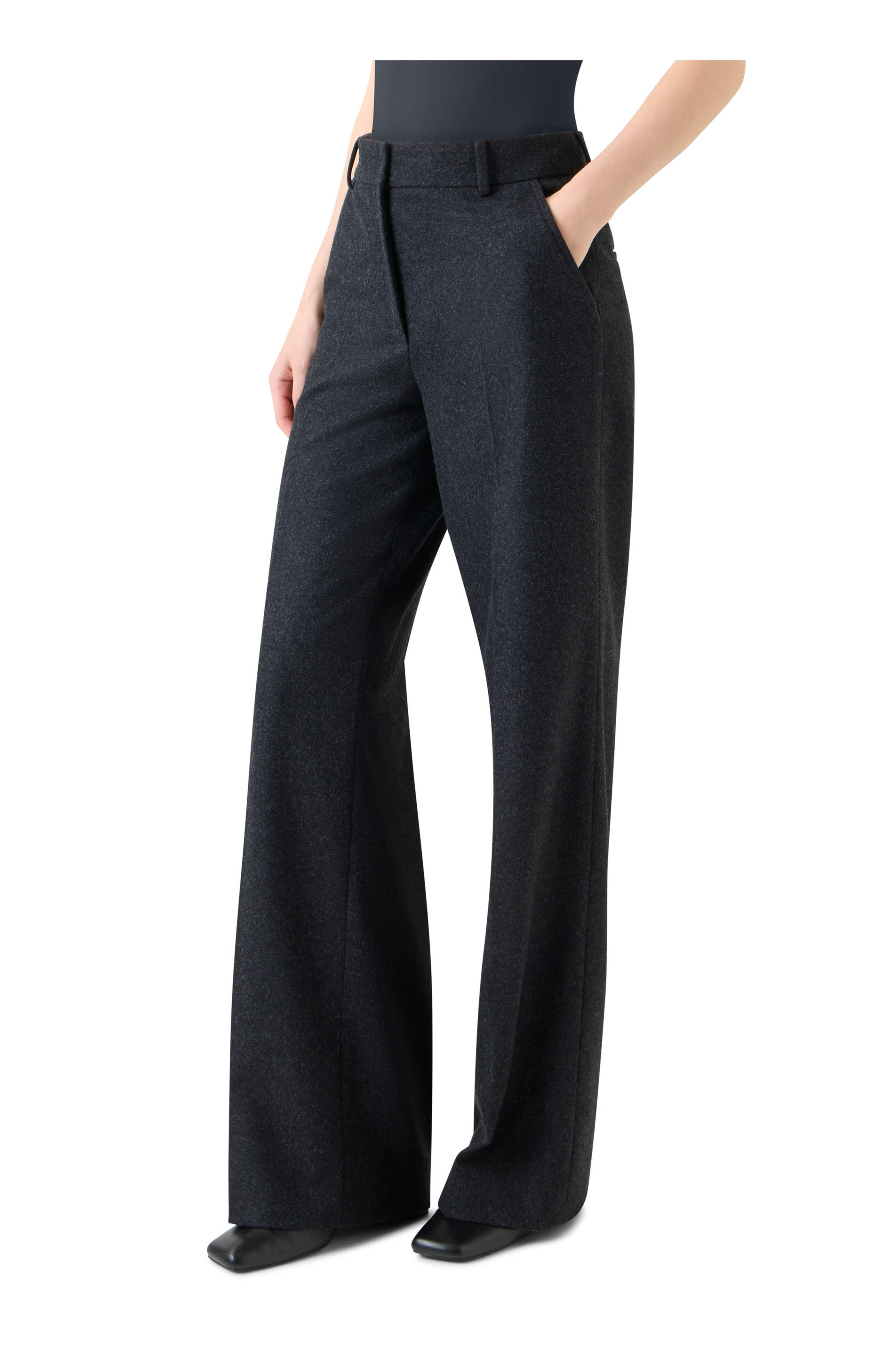 Akris Punto - Chiaro Charcoal Gray Wide Leg Pant