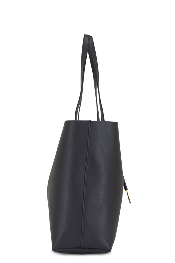 Saint Laurent Black Leather Shopping Tote - view 5