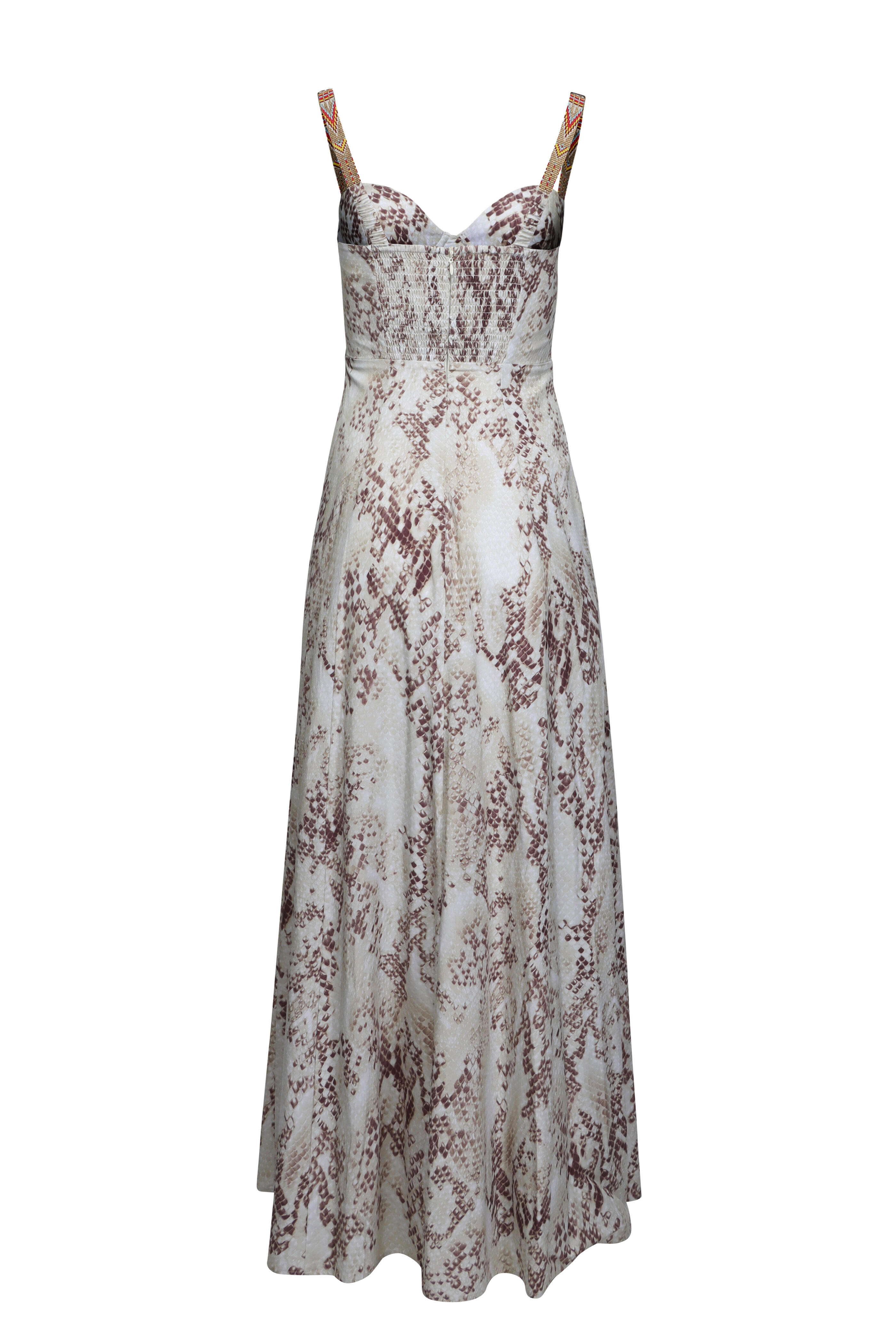 L'Agence - Sutton Light Sage Desert Animal Print Maxi Dress
