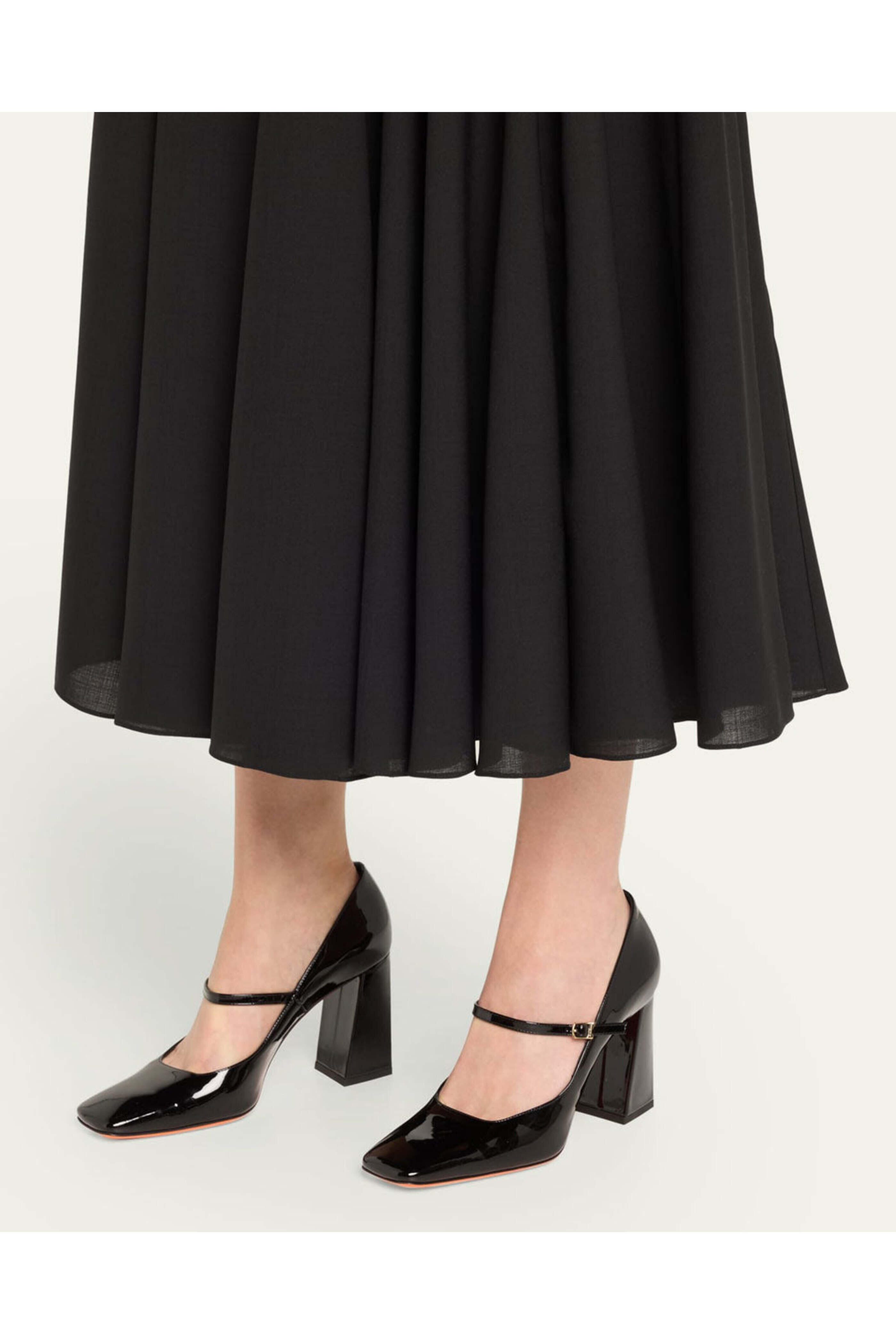 サンダル・ミュール SANTONI Black leather Peaches pumps (WDMP70407HA2NSZA N01) Santoni Peaches 85MM Patent Leather Slingback Pumps | Saks