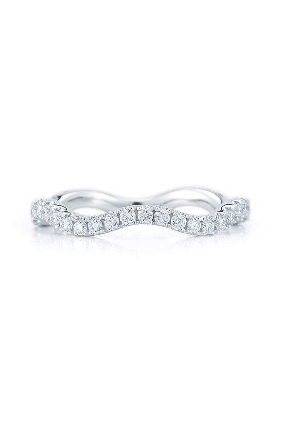 Kwiat - White Gold Diamond Wave Stack Ring