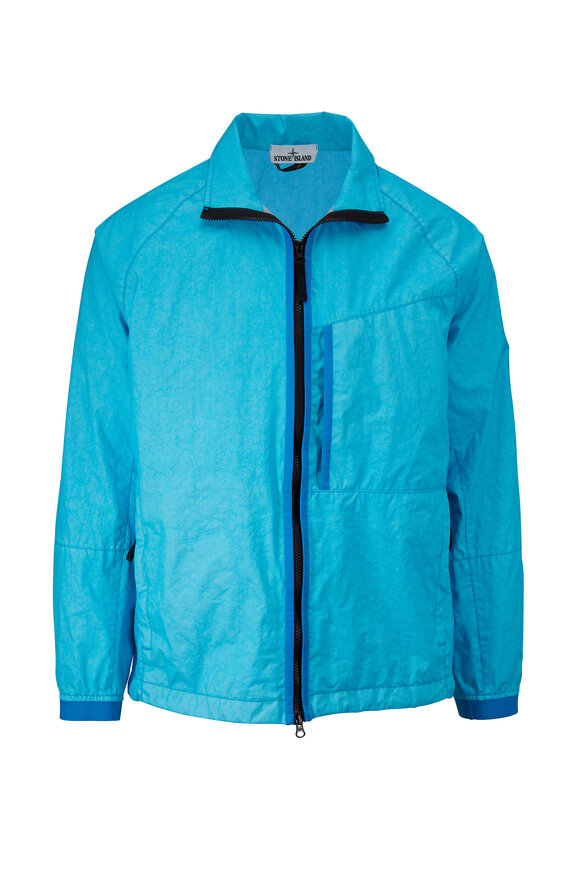 Stone Island - Turquoise Garment Dyed Nylon Windbreaker