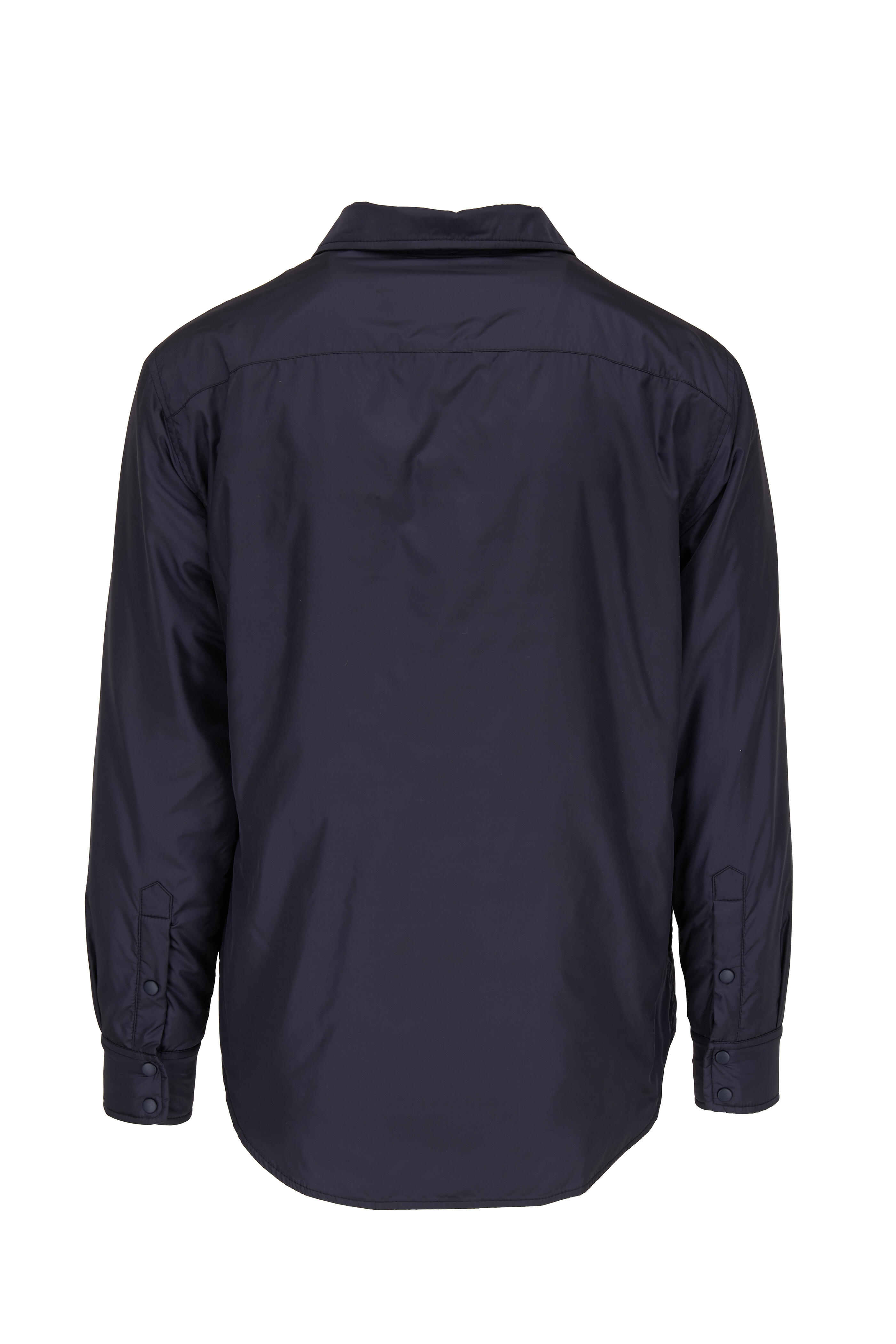 Aspesi - Navy Blue Nylon Front-Snap Shirt Jacket