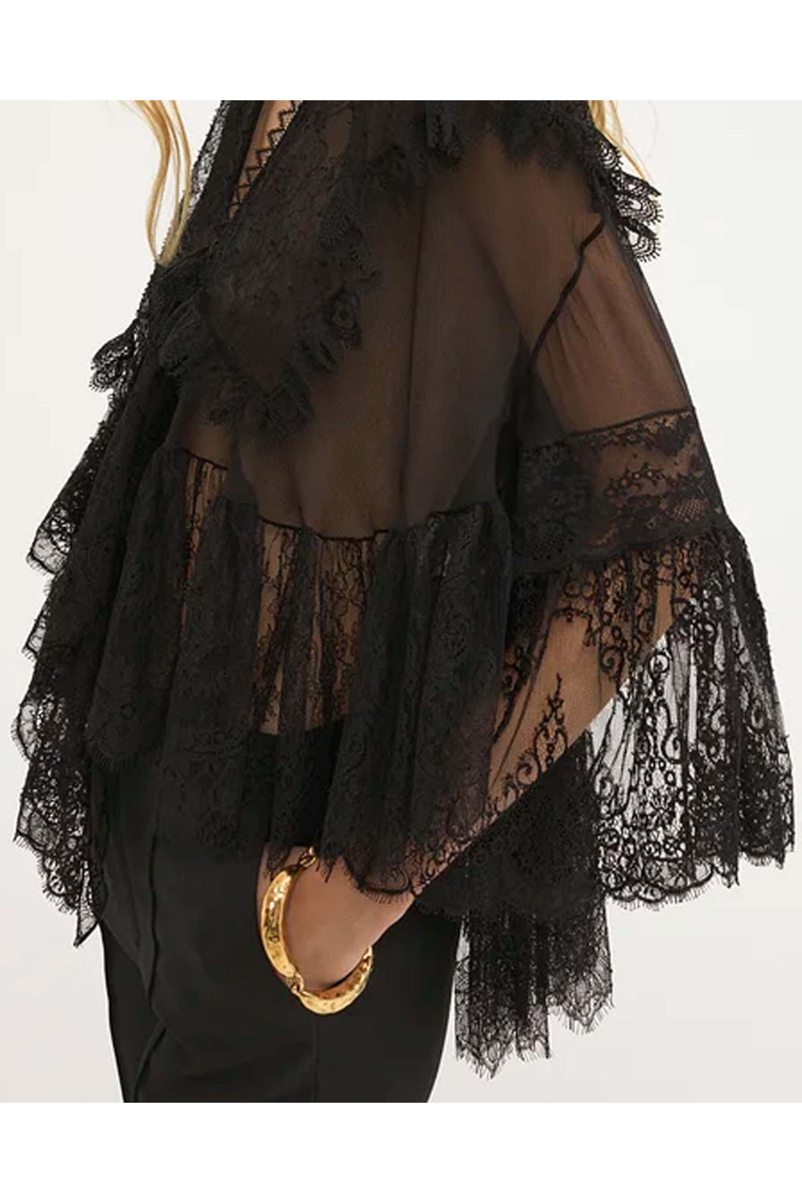 Chloé - Black Lace Blouse
