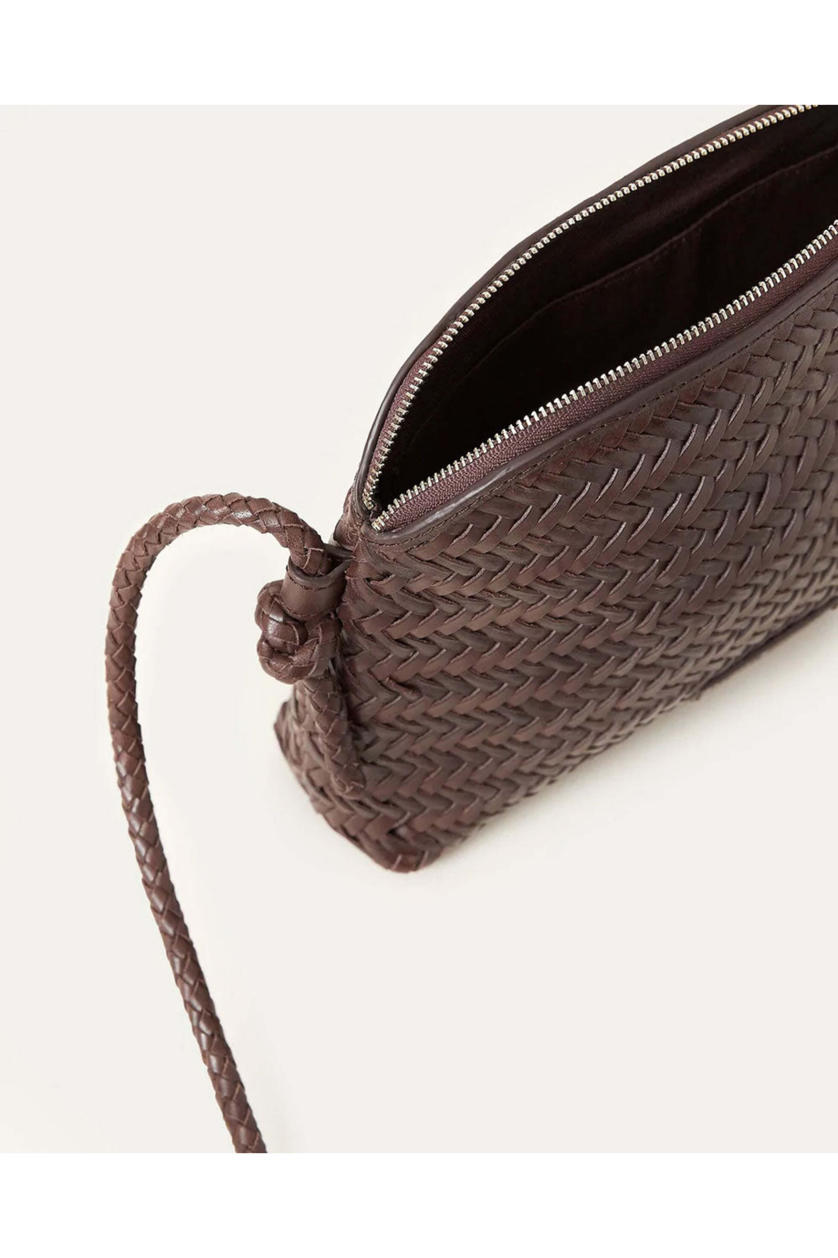 Loeffler Randal - Mallory Woven Crossbody Bag in Chocolate
