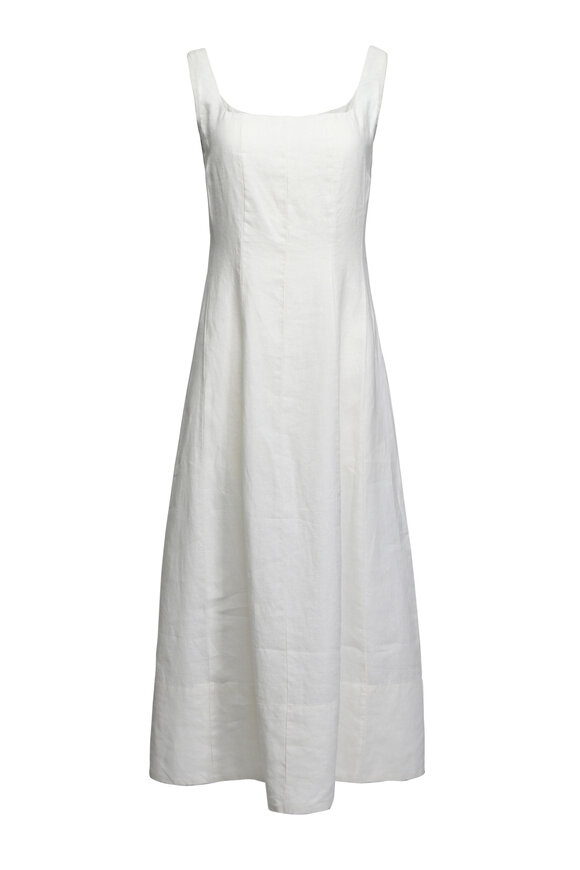 【Toteme】Sleeveless cottonドレス オフホワイト 送料関税込 Sleeveless cotton tee dress off white – TOTEME