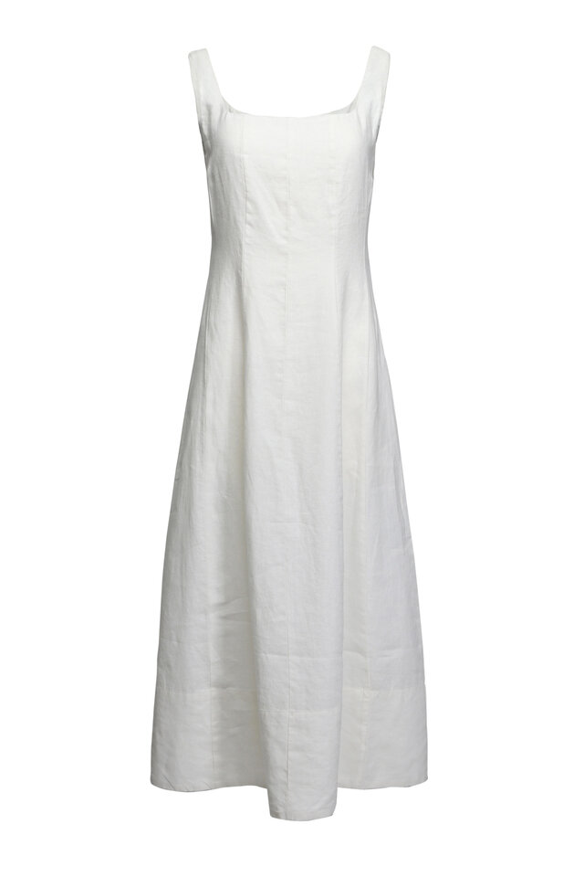 Totême - Sleeveless Cotton Tee Off White Dress | Mitchell Stores
