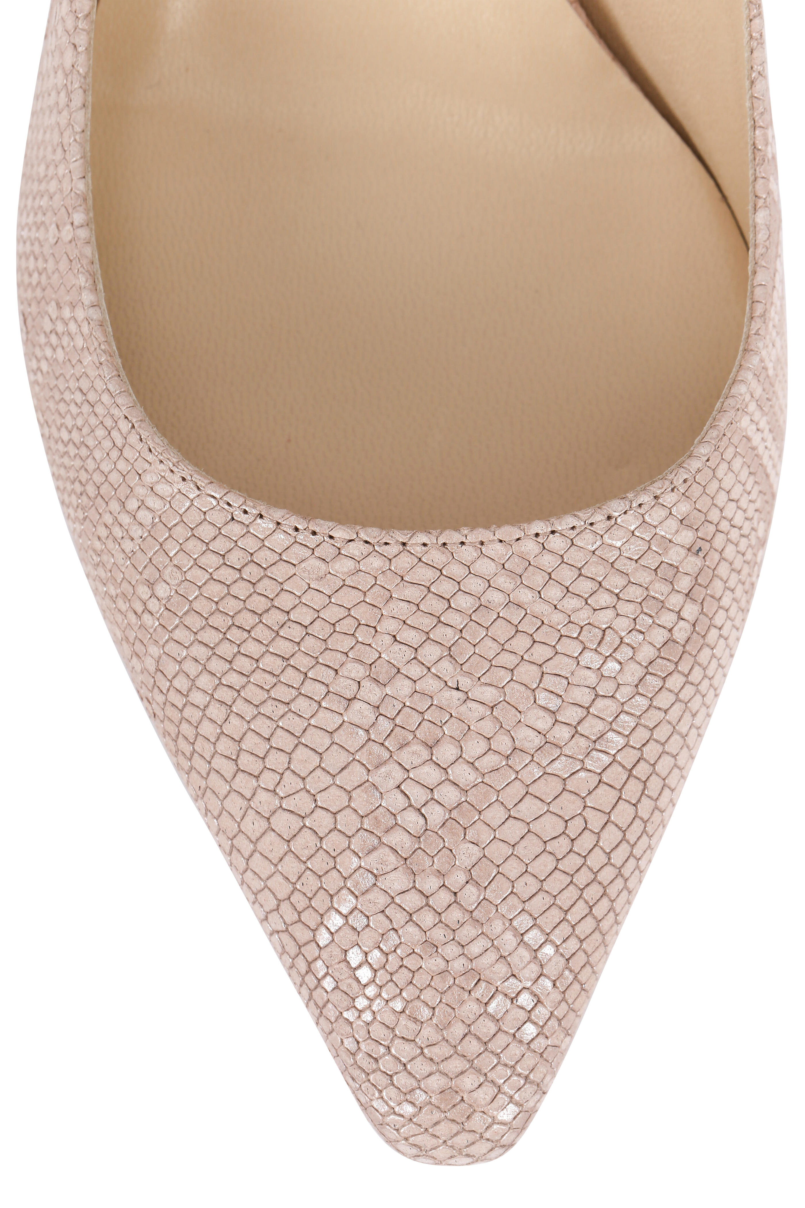 Jimmy Choo - Romy Nude Embossed Lamé Low Pump, 40mm