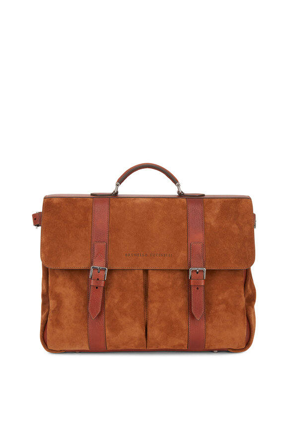 Camel leather briefcase online