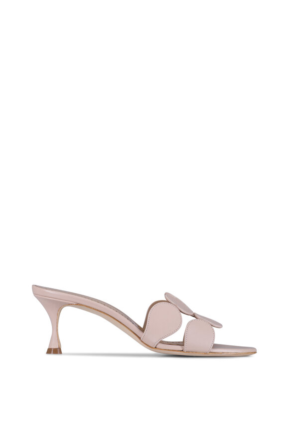 Manolo Blahnik Haribalmu Leather Cut Out Dot Sandal, 50mm - view 3