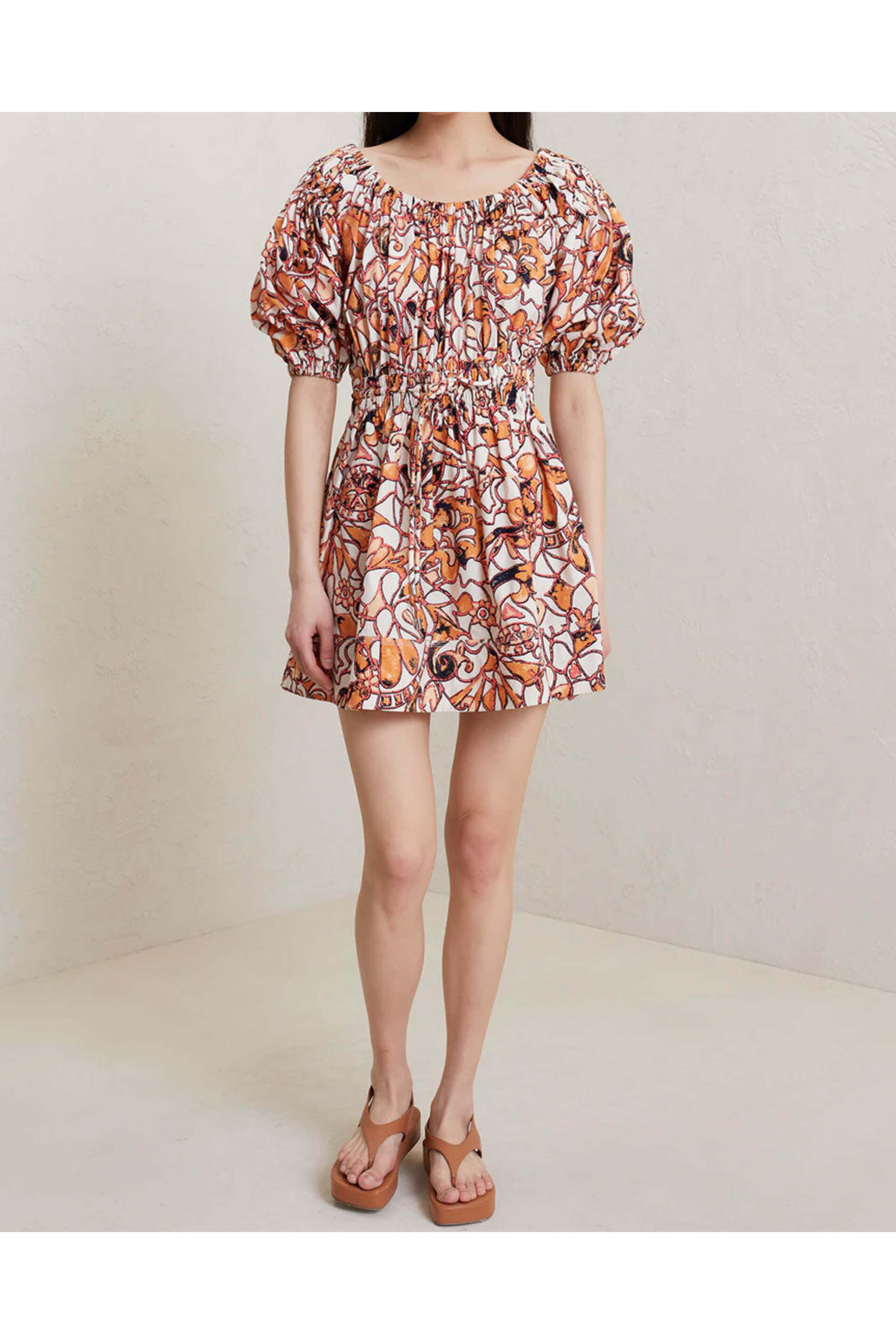 A.L.C. - White Multi Off The Shoulder Maya Dress