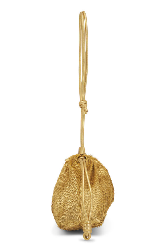 Loewe - Fringe Flamenco Gold Metallic Leather Shoulder Bag