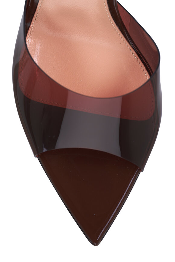 Gianvito Rossi Elle Brown Plexi Sandal, 55mm - view 5