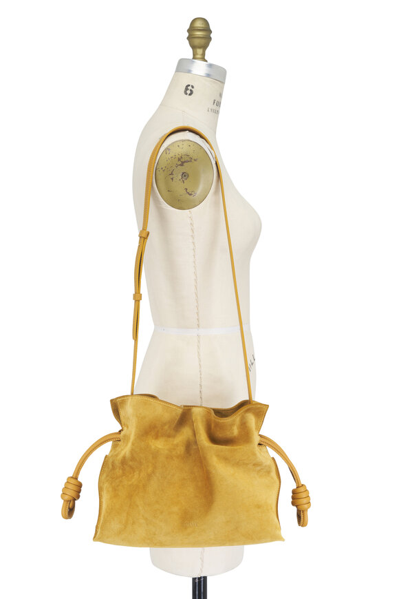 Loewe Medium Flamenco Ochre Suede Clutch - view 8