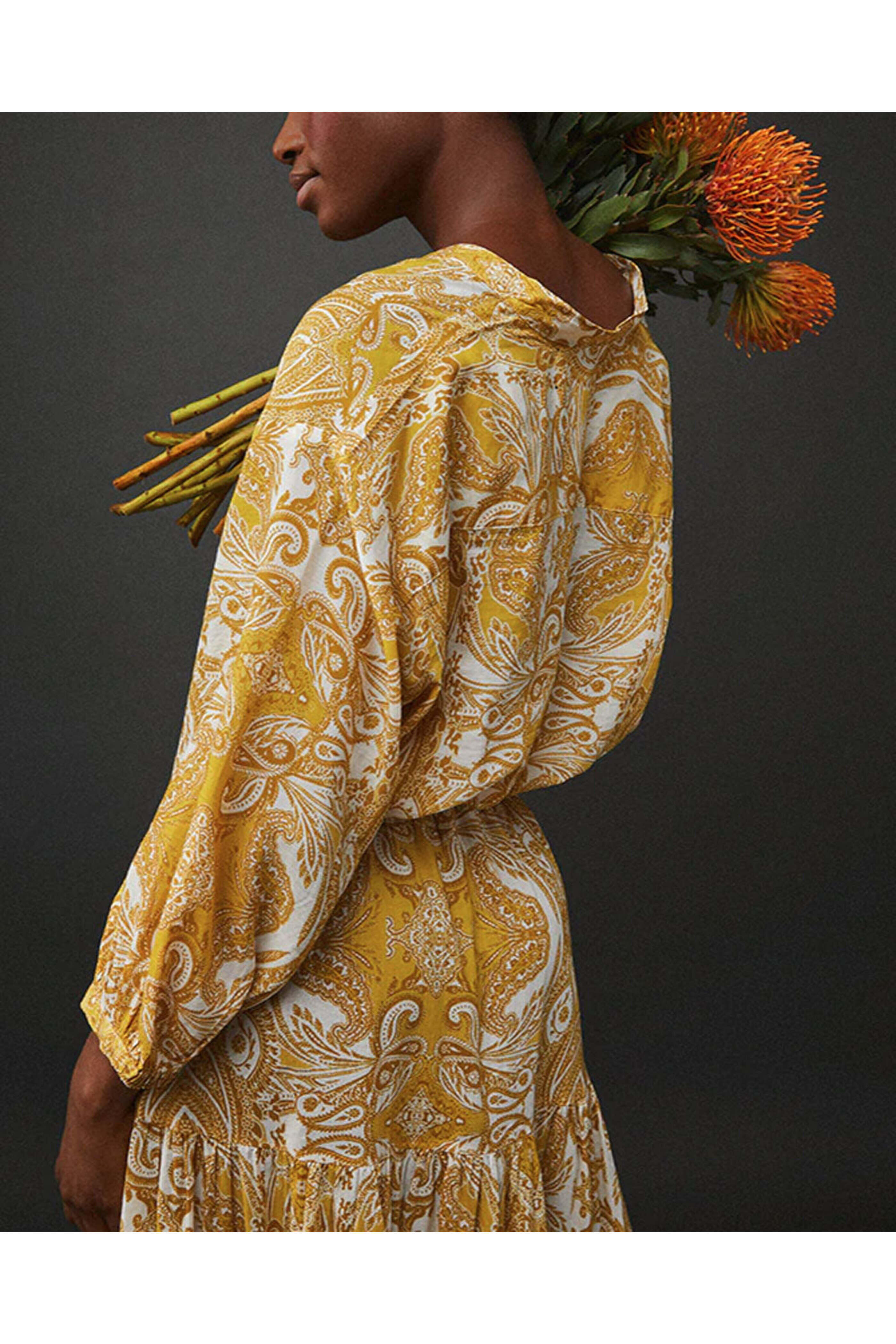 Cara Cara - Yellow Paisley Perrin Top