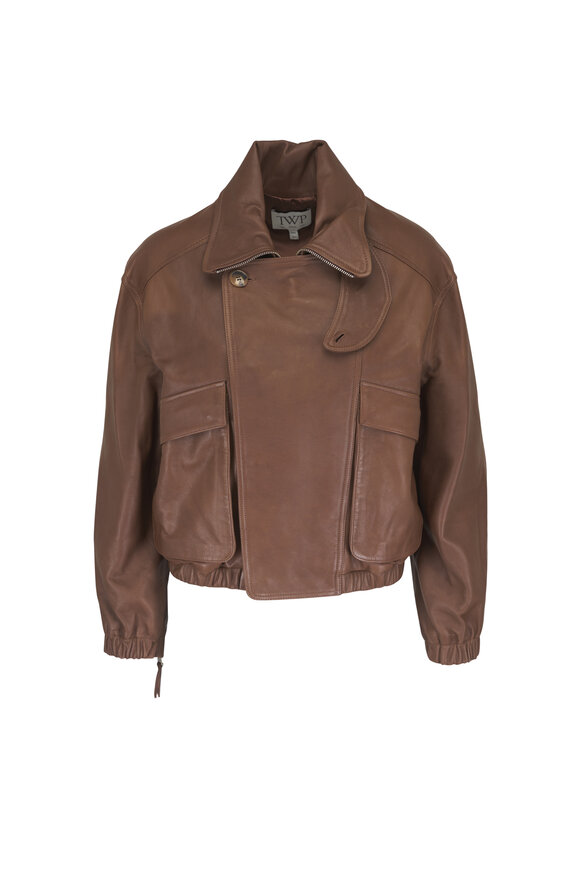 TWP Hunter Brown Leather Jacket - view 1