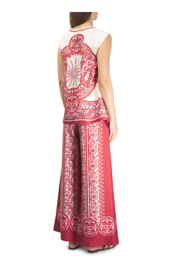 La DoubleJ Silk Twill Cobra Placee Palazzo Pant - view 3