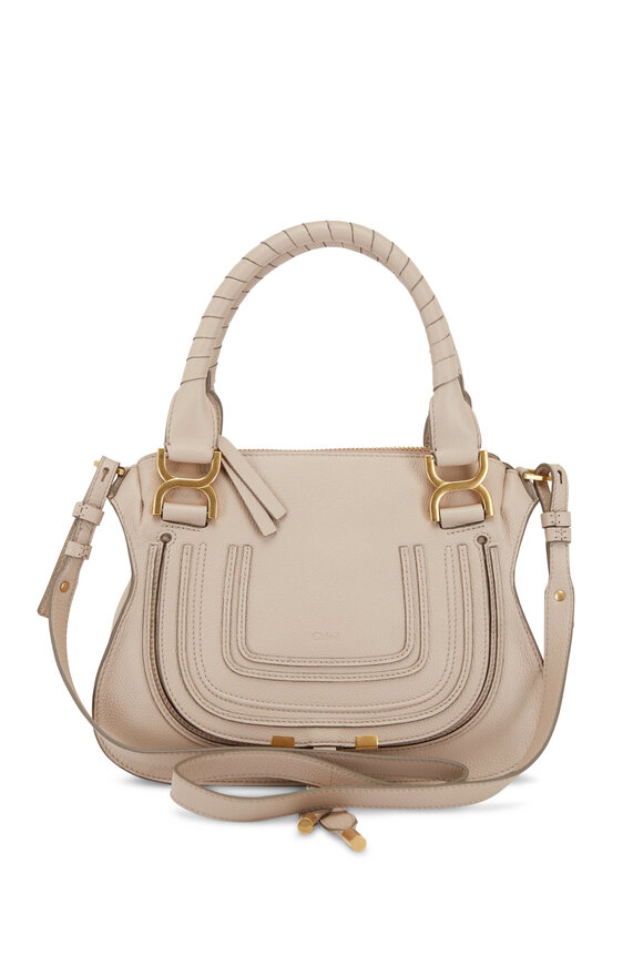 Chloé - Marcie Nomad Beige Medium Double Carry Bag