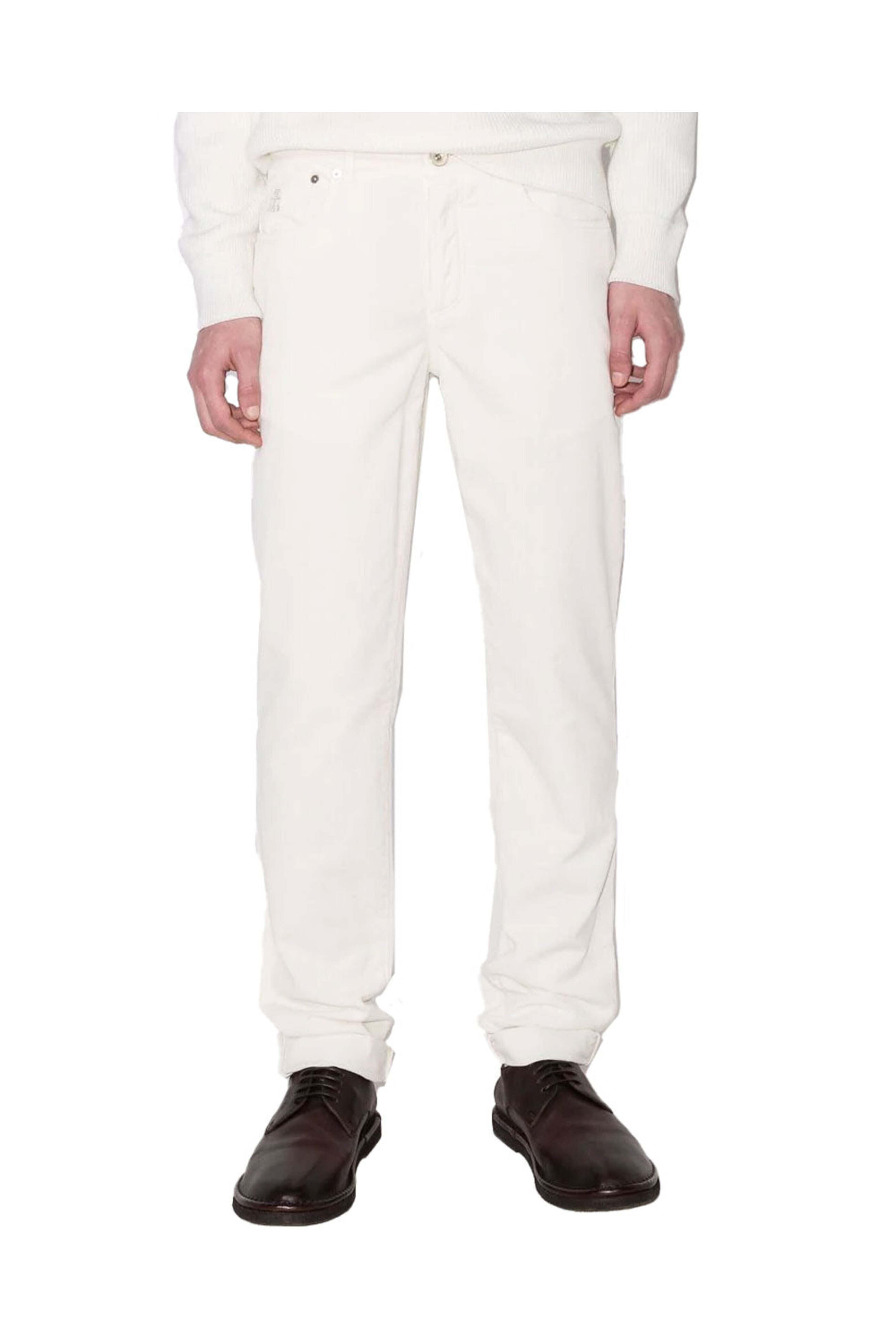 Brunello Cucinelli - Off White Fine Corduroy 5 Pocket Pant