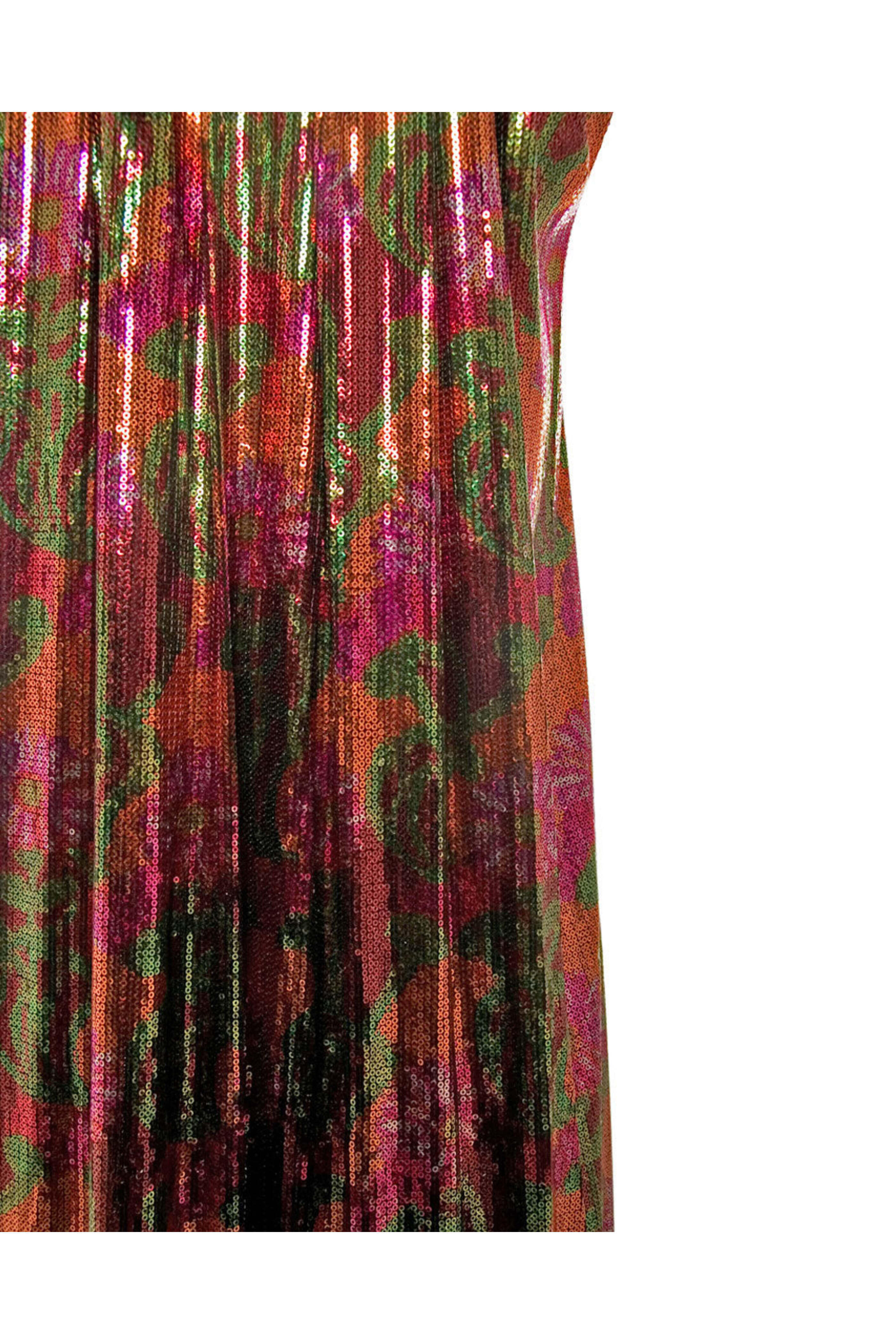 La DoubleJ - Orange Gerber Sequin Soiree Dress