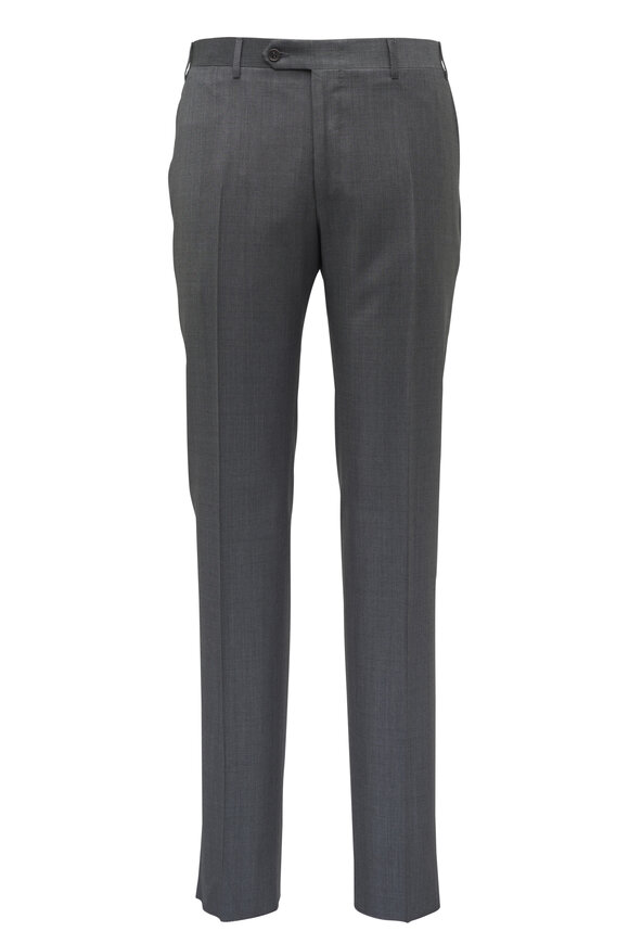 Canali - Solid Gray Wool Suit