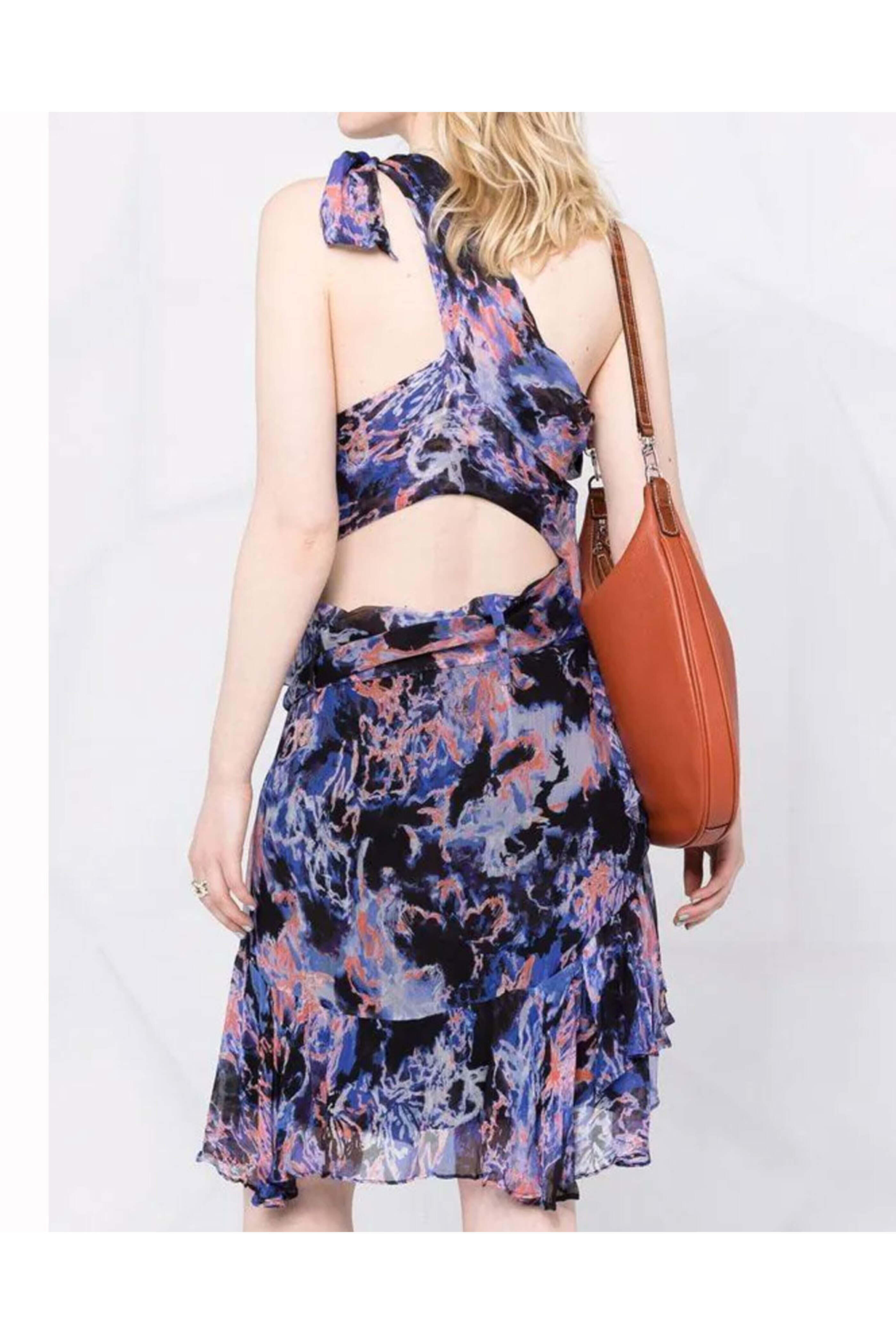 IRO - Black Multi Jofrey One Shoulder Dress