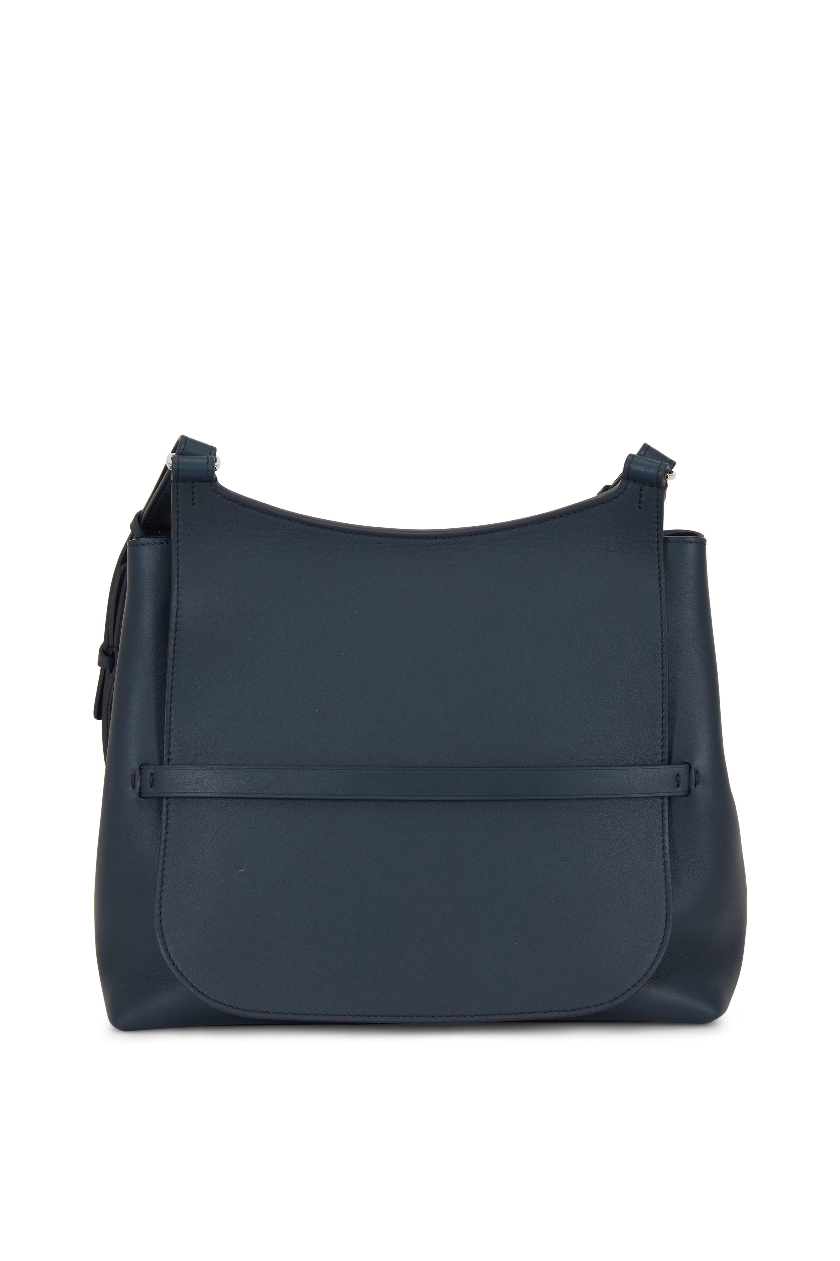 The Row - Sideby Teal Leather Crossbody Bag